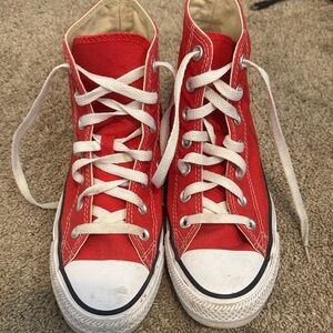 Women’s Converse Chuck Taylor All Star High-Top 
Red Sneakers